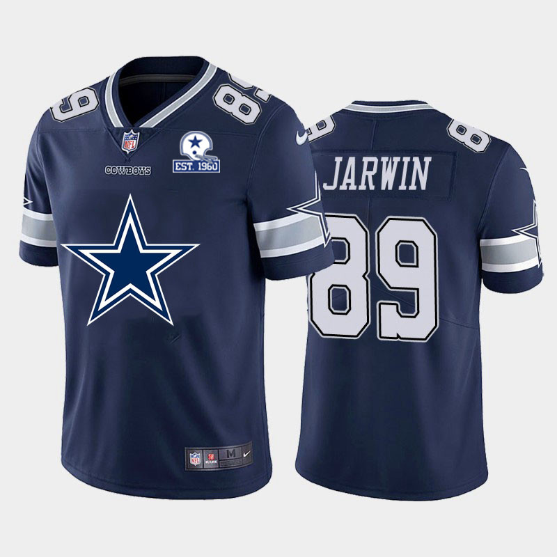 Dallas Cowboys #89 Blake Jarwin Navy Blue Men's Nike Big Team Logo With Established In 1960 Patch Vapor Limited NFL Jersey Dallas Cowboys #89 Blake Jarwin Navy Blue Men's Nike Big Team Logo With Established In 1960 Patch Vapor Limited NFL Jersey