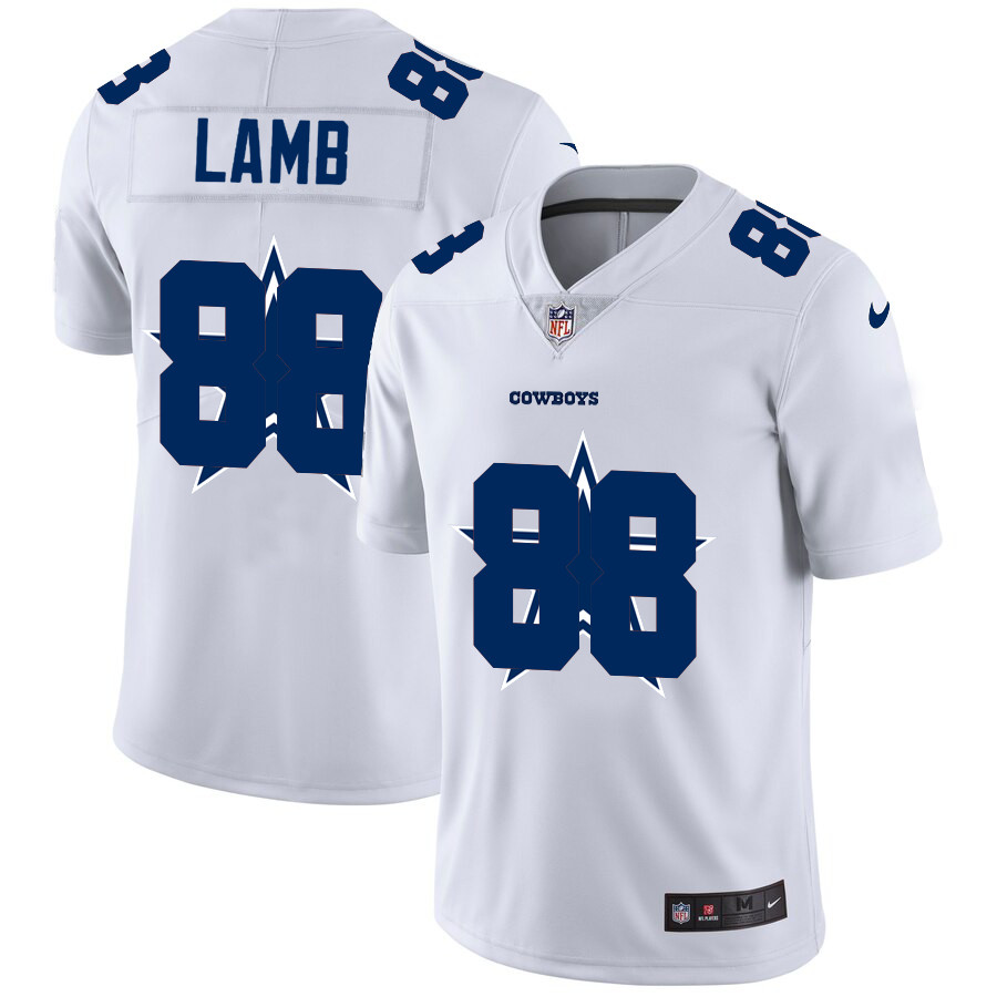 Dallas Cowboys #88 CeeDee Lamb White Men's Nike Team Logo Dual Overlap Limited NFL Jersey Dallas Cowboys #88 CeeDee Lamb White Men's Nike Team Logo Dual Overlap Limited NFL Jersey