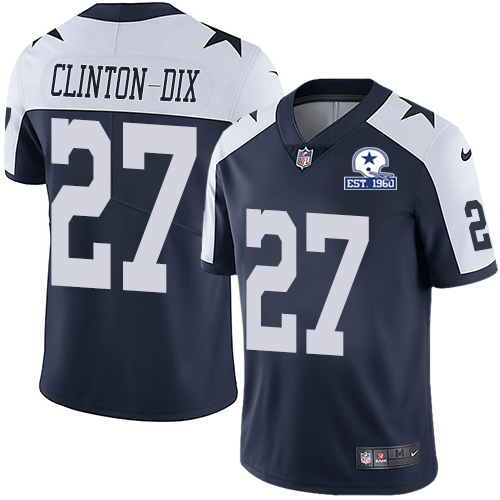 Nike Cowboys #27 Ha Ha Clinton-Dix Navy Blue Thanksgiving Men's Stitched With Established In 1960 Patch NFL Vapor Untouchable Limited Throwback Jersey Nike Cowboys #27 Ha Ha Clinton-Dix Navy Blue Thanksgiving Men's Stitched With Established In 1960 Patch NFL Vapor Untouchable Limited Throwback Jersey