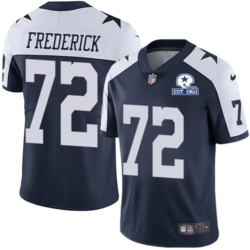 Nike Cowboys #72 Travis Frederick Navy Blue Thanksgiving Men's Stitched With Established In 1960 Patch NFL Vapor Untouchable Limited Throwback Jersey Nike Cowboys #72 Travis Frederick Navy Blue Thanksgiving Men's Stitched With Established In 1960 Patch NFL Vapor Untouchable Limited Throwback Jersey