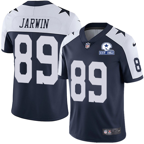 Nike Cowboys #89 Blake Jarwin Navy Blue Thanksgiving Men's Stitched With Established In 1960 Patch NFL Vapor Untouchable Limited Throwback Jersey Nike Cowboys #89 Blake Jarwin Navy Blue Thanksgiving Men's Stitched With Established In 1960 Patch NFL Vapor Untouchable Limited Throwback Jersey
