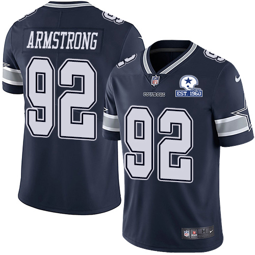 Nike Cowboys #92 Dorance Armstrong Navy Blue Team Color Men's Stitched With Established In 1960 Patch NFL Vapor Untouchable Limited Jersey Nike Cowboys #92 Dorance Armstrong Navy Blue Team Color Men's Stitched With Established In 1960 Patch NFL Vapor Untouchable Limited Jersey