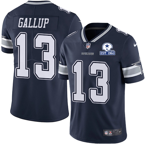 Nike Cowboys #13 Michael Gallup Navy Blue Team Color Men's Stitched With Established In 1960 Patch NFL Vapor Untouchable Limited Jersey Nike Cowboys #13 Michael Gallup Navy Blue Team Color Men's Stitched With Established In 1960 Patch NFL Vapor Untouchable Limited Jersey