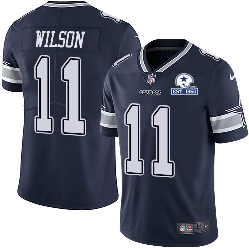 Nike Cowboys #11 Cedrick Wilson Navy Blue Team Color Men's Stitched With Established In 1960 Patch NFL Vapor Untouchable Limited Jersey Nike Cowboys #11 Cedrick Wilson Navy Blue Team Color Men's Stitched With Established In 1960 Patch NFL Vapor Untouchable Limited Jersey