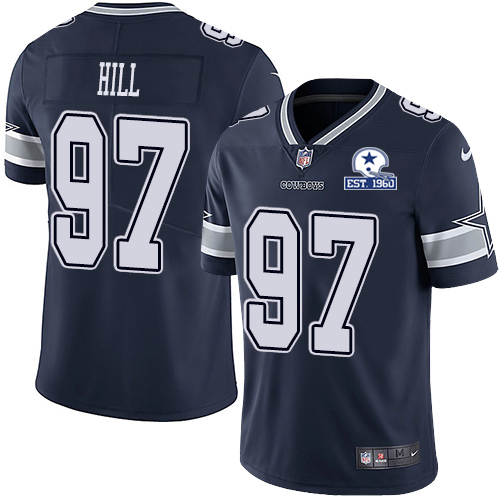 Nike Cowboys #97 Trysten Hill Navy Blue Team Color Men's Stitched With Established In 1960 Patch NFL Vapor Untouchable Limited Jersey Nike Cowboys #97 Trysten Hill Navy Blue Team Color Men's Stitched With Established In 1960 Patch NFL Vapor Untouchable Limited Jersey