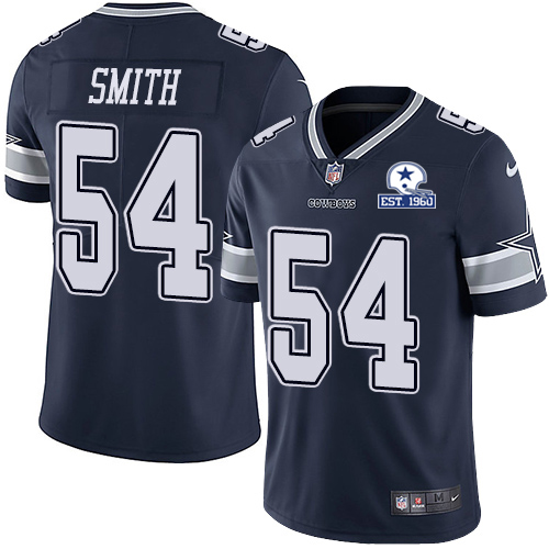 Nike Cowboys #54 Jaylon Smith Navy Blue Team Color Men's Stitched With Established In 1960 Patch NFL Vapor Untouchable Limited Jersey Nike Cowboys #54 Jaylon Smith Navy Blue Team Color Men's Stitched With Established In 1960 Patch NFL Vapor Untouchable Limited Jersey