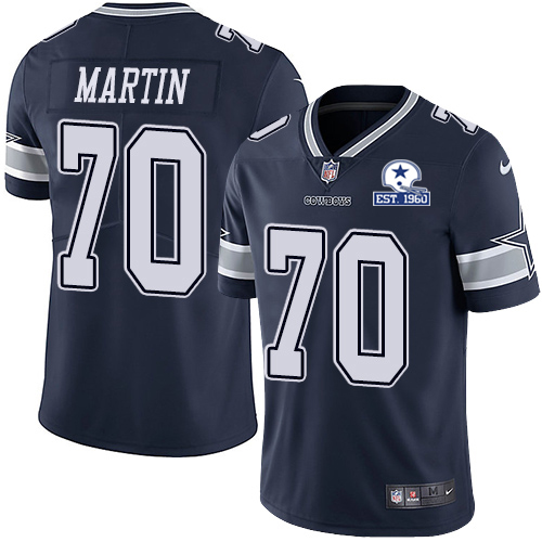 Nike Cowboys #70 Zack Martin Navy Blue Team Color Men's Stitched With Established In 1960 Patch NFL Vapor Untouchable Limited Jersey Nike Cowboys #70 Zack Martin Navy Blue Team Color Men's Stitched With Established In 1960 Patch NFL Vapor Untouchable Limited Jersey