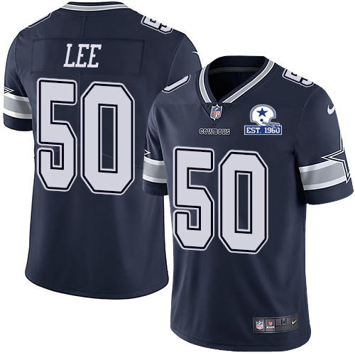 Nike Cowboys #50 Sean Lee Navy Blue Team Color Men's Stitched With Established In 1960 Patch NFL Vapor Untouchable Limited Jersey Nike Cowboys #50 Sean Lee Navy Blue Team Color Men's Stitched With Established In 1960 Patch NFL Vapor Untouchable Limited Jersey