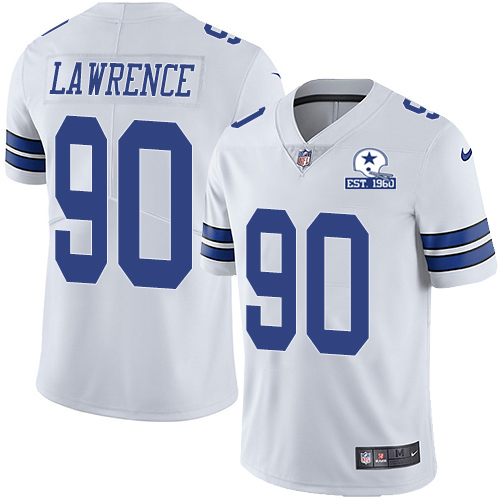 Nike Cowboys #90 DeMarcus Lawrence White Men's Stitched With Established In 1960 Patch NFL Vapor Untouchable Limited Jersey Nike Cowboys #90 DeMarcus Lawrence White Men's Stitched With Established In 1960 Patch NFL Vapor Untouchable Limited Jersey