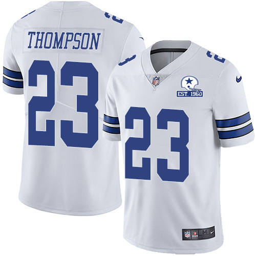 Nike Cowboys #23 Darian Thompson White Men's Stitched With Established In 1960 Patch NFL Vapor Untouchable Limited Jersey Nike Cowboys #23 Darian Thompson White Men's Stitched With Established In 1960 Patch NFL Vapor Untouchable Limited Jersey