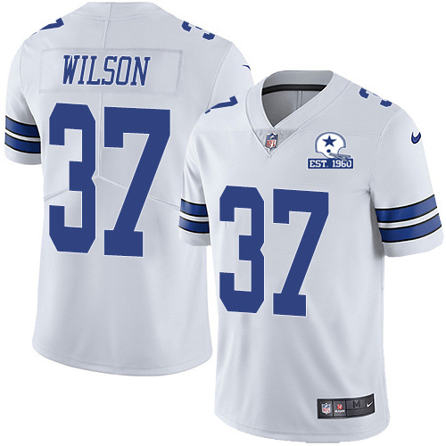 Nike Cowboys #37 Donovan Wilson White Men's Stitched With Established In 1960 Patch NFL Vapor Untouchable Limited Jersey Nike Cowboys #37 Donovan Wilson White Men's Stitched With Established In 1960 Patch NFL Vapor Untouchable Limited Jersey