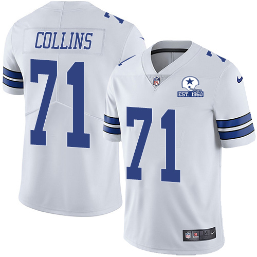 Nike Cowboys #71 La'el Collins White Men's Stitched With Established In 1960 Patch NFL Vapor Untouchable Limited Jersey Nike Cowboys #71 La'el Collins White Men's Stitched With Established In 1960 Patch NFL Vapor Untouchable Limited Jersey