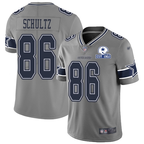 Nike Cowboys #86 Dalton Schultz Gray Men's Stitched With Established In 1960 Patch NFL Limited Inverted Legend Jersey Nike Cowboys #86 Dalton Schultz Gray Men's Stitched With Established In 1960 Patch NFL Limited Inverted Legend Jersey
