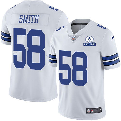 Nike Cowboys #58 Aldon Smith White Men's Stitched With Established In 1960 Patch NFL Vapor Untouchable Limited Jersey Nike Cowboys #58 Aldon Smith White Men's Stitched With Established In 1960 Patch NFL Vapor Untouchable Limited Jersey