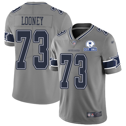 Nike Cowboys #73 Joe Looney Gray Men's Stitched With Established In 1960 Patch NFL Limited Inverted Legend Jersey Nike Cowboys #73 Joe Looney Gray Men's Stitched With Established In 1960 Patch NFL Limited Inverted Legend Jersey