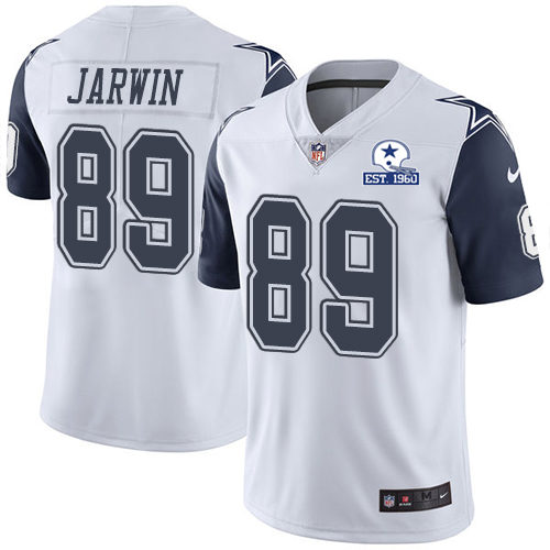 Nike Cowboys #89 Blake Jarwin White Men's Stitched With Established In 1960 Patch NFL Limited Rush Jersey Nike Cowboys #89 Blake Jarwin White Men's Stitched With Established In 1960 Patch NFL Limited Rush Jersey