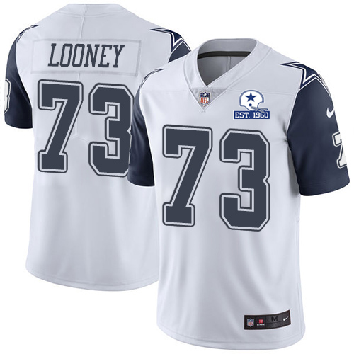 Nike Cowboys #73 Joe Looney White Men's Stitched With Established In 1960 Patch NFL Limited Rush Jersey Nike Cowboys #73 Joe Looney White Men's Stitched With Established In 1960 Patch NFL Limited Rush Jersey
