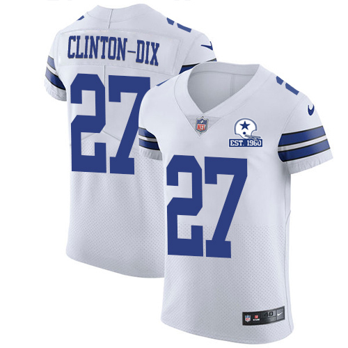 Nike Cowboys #27 Ha Ha Clinton-Dix White Men's Stitched With Established In 1960 Patch NFL New Elite Jersey Nike Cowboys #27 Ha Ha Clinton-Dix White Men's Stitched With Established In 1960 Patch NFL New Elite Jersey