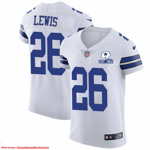 Nike Cowboys #26 Jourdan Lewis White Men's Stitched With Established In 1960 Patch NFL New Elite Jersey Nike Cowboys #26 Jourdan Lewis White Men's Stitched With Established In 1960 Patch NFL New Elite Jersey