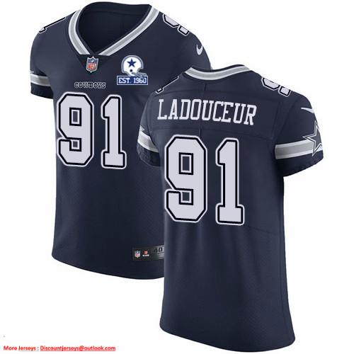 Nike Cowboys #91 L.P. Ladouceur Navy Blue Team Color Men's Stitched With Established In 1960 Patch NFL Vapor Untouchable Elite Jersey Nike Cowboys #91 L.P. Ladouceur Navy Blue Team Color Men's Stitched With Established In 1960 Patch NFL Vapor Untouchable Elite Jersey