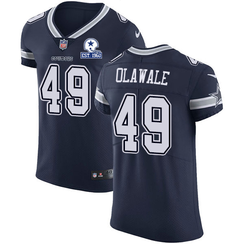 Nike Cowboys #49 Jamize Olawale Navy Blue Team Color Men's Stitched With Established In 1960 Patch NFL Vapor Untouchable Elite Jersey Nike Cowboys #49 Jamize Olawale Navy Blue Team Color Men's Stitched With Established In 1960 Patch NFL Vapor Untouchable Elite Jersey