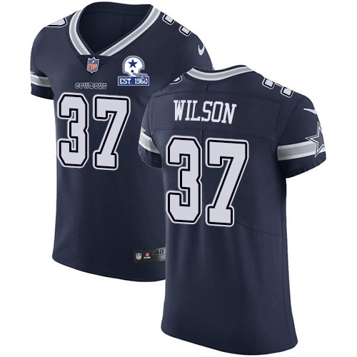 Nike Cowboys #37 Donovan Wilson Navy Blue Team Color Men's Stitched With Established In 1960 Patch NFL Vapor Untouchable Elite Jersey Nike Cowboys #37 Donovan Wilson Navy Blue Team Color Men's Stitched With Established In 1960 Patch NFL Vapor Untouchable Elite Jersey
