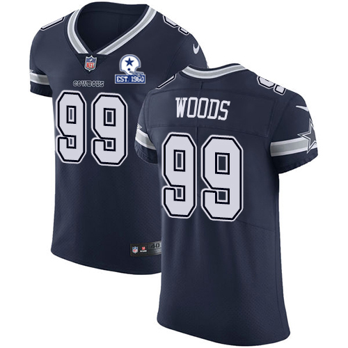 Nike Cowboys #99 Antwaun Woods Navy Blue Team Color Men's Stitched With Established In 1960 Patch NFL Vapor Untouchable Elite Jersey Nike Cowboys #99 Antwaun Woods Navy Blue Team Color Men's Stitched With Established In 1960 Patch NFL Vapor Untouchable Elite Jersey