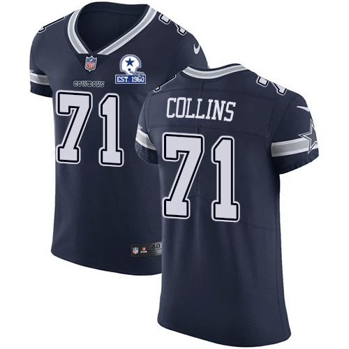 Nike Cowboys #71 La'el Collins Navy Blue Team Color Men's Stitched With Established In 1960 Patch NFL Vapor Untouchable Elite Jersey Nike Cowboys #71 La'el Collins Navy Blue Team Color Men's Stitched With Established In 1960 Patch NFL Vapor Untouchable Elite Jersey