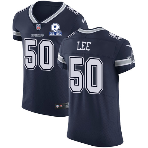 Nike Cowboys #50 Sean Lee Navy Blue Team Color Men's Stitched With Established In 1960 Patch NFL Vapor Untouchable Elite Jersey Nike Cowboys #50 Sean Lee Navy Blue Team Color Men's Stitched With Established In 1960 Patch NFL Vapor Untouchable Elite Jersey