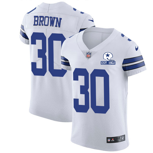 Nike Cowboys #30 Anthony Brown White Men's Stitched With Established In 1960 Patch NFL New Elite Jersey Nike Cowboys #30 Anthony Brown White Men's Stitched With Established In 1960 Patch NFL New Elite Jersey