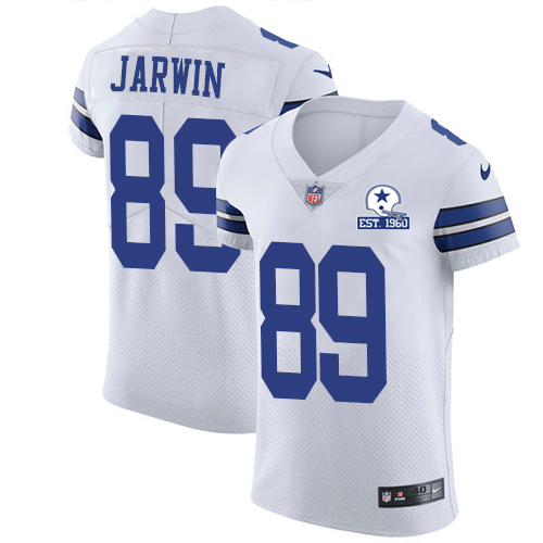 Nike Cowboys #89 Blake Jarwin White Men's Stitched With Established In 1960 Patch NFL New Elite Jersey Nike Cowboys #89 Blake Jarwin White Men's Stitched With Established In 1960 Patch NFL New Elite Jersey