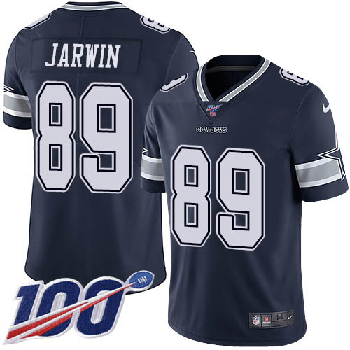 Nike Cowboys #89 Blake Jarwin Navy Blue Team Color Men's Stitched NFL 100th Season Vapor Untouchable Limited Jersey Nike Cowboys #89 Blake Jarwin Navy Blue Team Color Men's Stitched NFL 100th Season Vapor Untouchable Limited Jersey