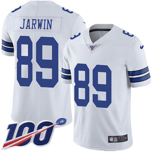 Nike Cowboys #89 Blake Jarwin White Men's Stitched NFL 100th Season Vapor Untouchable Limited Jersey Nike Cowboys #89 Blake Jarwin White Men's Stitched NFL 100th Season Vapor Untouchable Limited Jersey