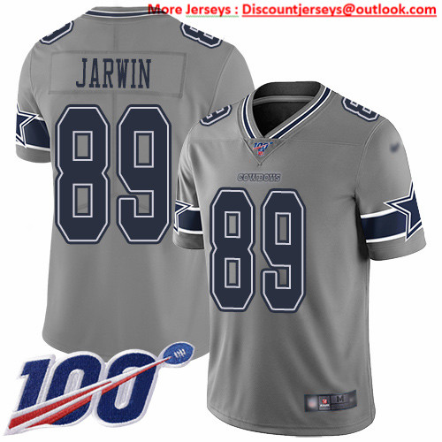 Nike Cowboys #89 Blake Jarwin Gray Men's Stitched NFL Limited Inverted Legend 100th Season Jersey Nike Cowboys #89 Blake Jarwin Gray Men's Stitched NFL Limited Inverted Legend 100th Season Jersey