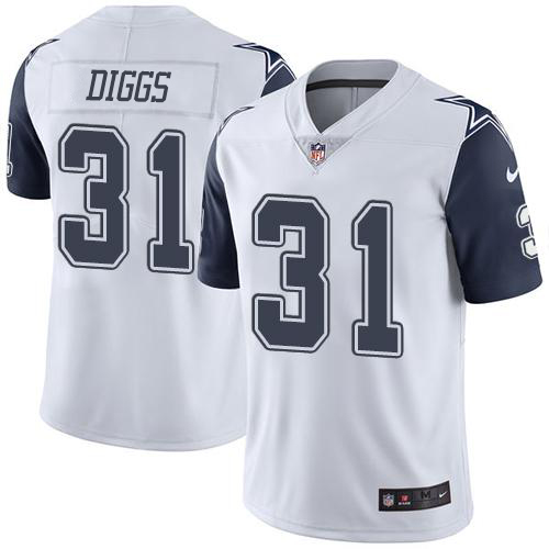 Nike Cowboys #31 Trevon Diggs White Men's Stitched NFL Limited Rush Jersey Nike Cowboys #31 Trevon Diggs White Men's Stitched NFL Limited Rush Jersey