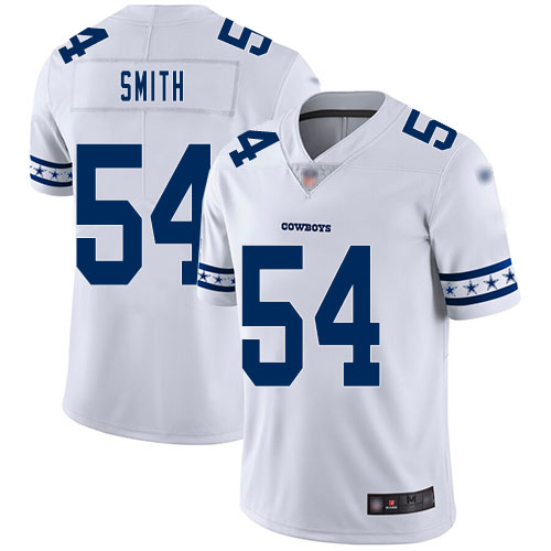 Cowboys #54 Jaylon Smith White Men's Stitched Football Limited Team Logo Fashion Jersey Cowboys #54 Jaylon Smith White Men's Stitched Football Limited Team Logo Fashion Jersey