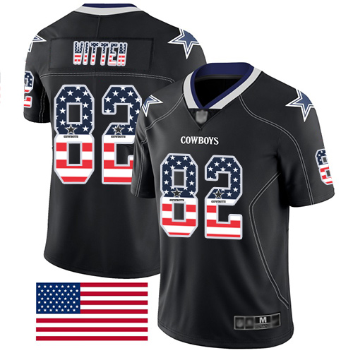 Nike Cowboys #82 Jason Witten Black Men's Stitched Football Limited Rush USA Flag Jersey Nike Cowboys #82 Jason Witten Black Men's Stitched Football Limited Rush USA Flag Jersey