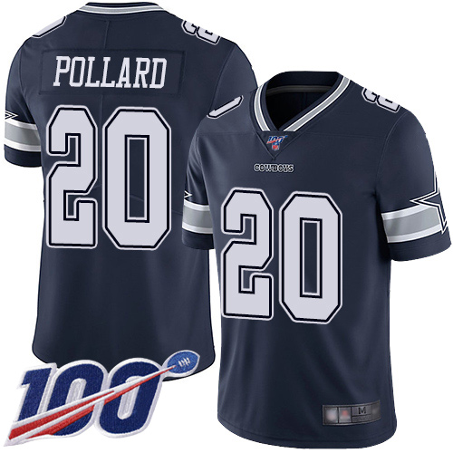 Cowboys #20 Tony Pollard Navy Blue Team Color Men's Stitched Football 100th Season Vapor Limited Jersey Cowboys #20 Tony Pollard Navy Blue Team Color Men's Stitched Football 100th Season Vapor Limited Jersey