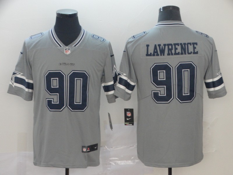 Nike Cowboys 90 DeMarcus Lawrence Gray Inverted Legend Limited Jersey Nike Cowboys 90 DeMarcus Lawrence Gray Inverted Legend Limited Jersey