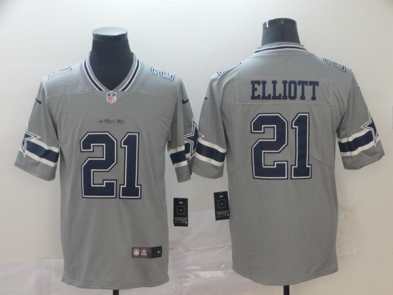 Nike Cowboys 21 Ezekiel Elliott Gray Inverted Legend Limited Jersey Nike Cowboys 21 Ezekiel Elliott Gray Inverted Legend Limited Jersey