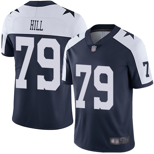 Cowboys #79 Trysten Hill Navy Blue Thanksgiving Men's Stitched Football Vapor Untouchable Limited Throwback Jersey Cowboys #79 Trysten Hill Navy Blue Thanksgiving Men's Stitched Football Vapor Untouchable Limited Throwback Jersey