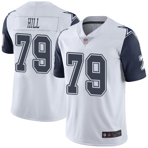 Cowboys #79 Trysten Hill White Men's Stitched Football Limited Rush Jersey Cowboys #79 Trysten Hill White Men's Stitched Football Limited Rush Jersey