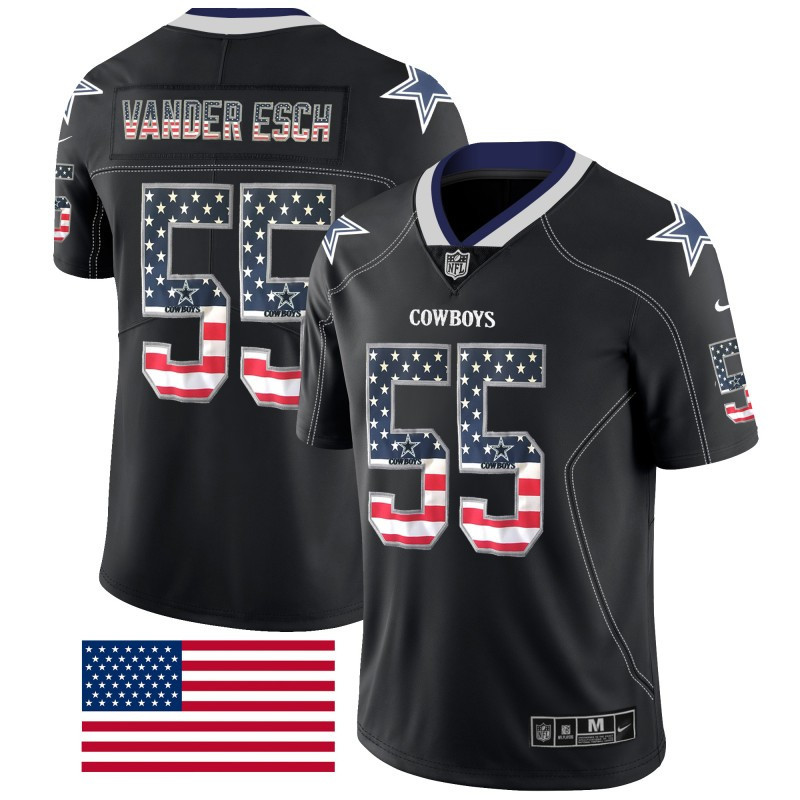 Nike Cowboys 55 Leighton Vander Esch Black USA Flag Fashion Limited Jersey Nike Cowboys 55 Leighton Vander Esch Black USA Flag Fashion Limited Jersey