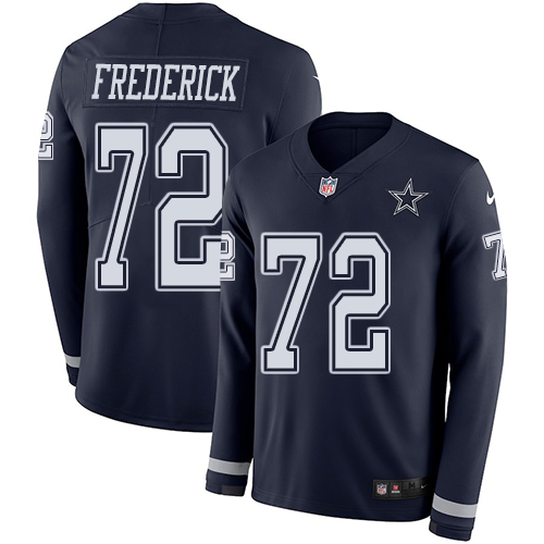 Nike Cowboys #72 Travis Frederick Navy Blue Team Color Men's Stitched NFL Limited Therma Long Sleeve Jersey Nike Cowboys #72 Travis Frederick Navy Blue Team Color Men's Stitched NFL Limited Therma Long Sleeve Jersey