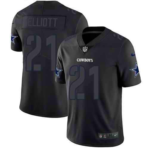 Nike Cowboys 21 Ezekiel Elliott Black Color Rush Impact Limited Jersey Nike Cowboys 21 Ezekiel Elliott Black Color Rush Impact Limited Jersey