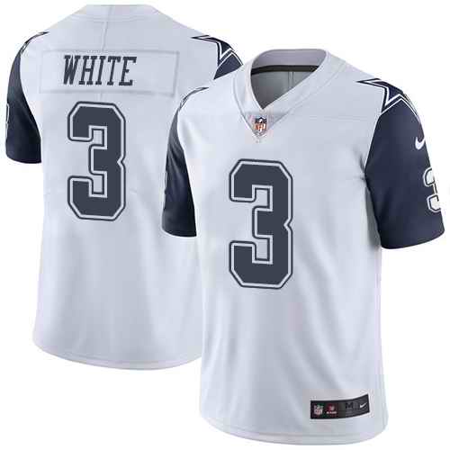 Nike Cowboys 3 Mike White White Color Rush Limited Jersey Nike Cowboys 3 Mike White White Color Rush Limited Jersey