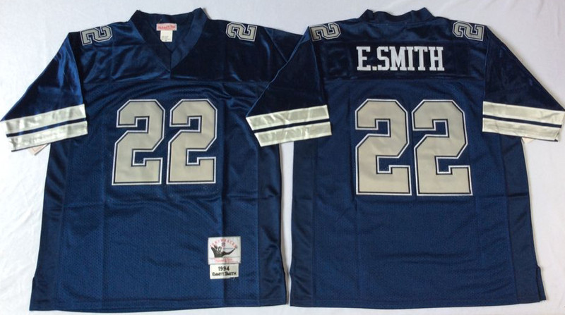 Mitchell&Ness cowboys #22 Emmitt Smith blue Throwback Stitched NFL Jerseys Mitchell&Ness cowboys #22 Emmitt Smith blue Throwback Stitched NFL Jerseys