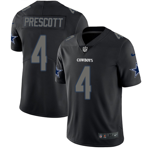 Nike Cowboys #4 Dak Prescott Black Men's Stitched NFL Limited Rush Impact Jersey Nike Cowboys #4 Dak Prescott Black Men's Stitched NFL Limited Rush Impact Jersey