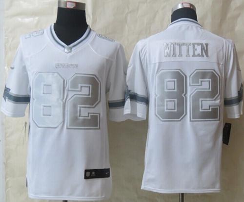 Nike Cowboys #82 Jason Witten White Men's Stitched NFL Limited Platinum Jersey Nike Cowboys #82 Jason Witten White Men's Stitched NFL Limited Platinum Jersey