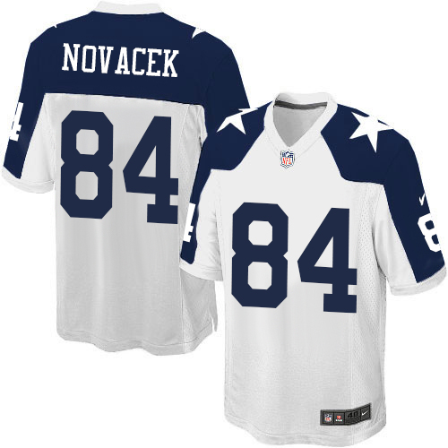 Nike Cowboys #84 Jay Novacek White Men's Throwback Alternate NFL Game Jersey Nike Cowboys #84 Jay Novacek White Men's Throwback Alternate NFL Game Jersey